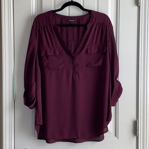 Torrid size 2,  3/4 sleeve sheer blouse